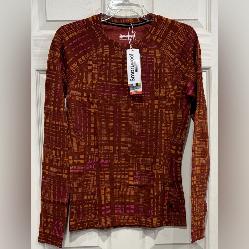 SmartWool Women's Medium Classic Thermal Base Layer Top Long Sleeve NWT Print
